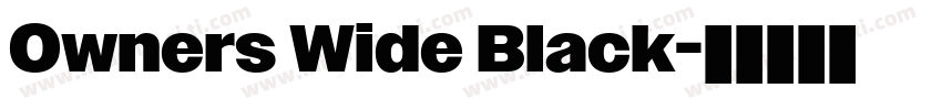Owners Wide Black字体转换